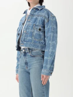 Giubbotto Vivienne Westwood in denim con logo
