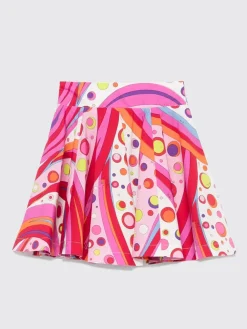 Gonna a pieghe Pucci in cotone con stampa astratta