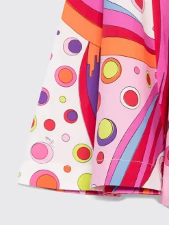 Gonna a pieghe Pucci in cotone con stampa astratta