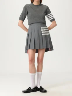 Gonna a pieghe Thom Browne in lana