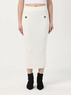 Gonna Balmain in misto viscosa con bottoni