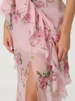 Gonna Blumarine in seta con stampa floreale