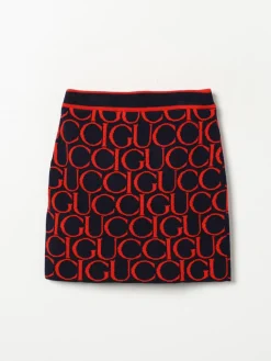 Gonna Gucci in lana con monogram