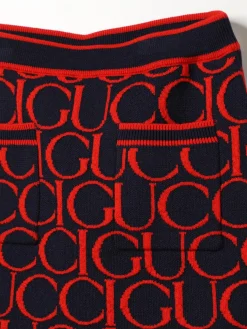 Gonna Gucci in lana con monogram