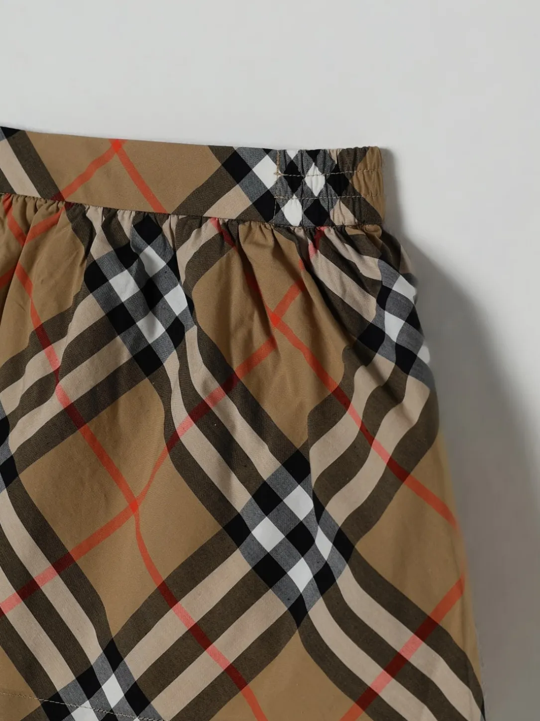 Gonna in cotone check Burberry