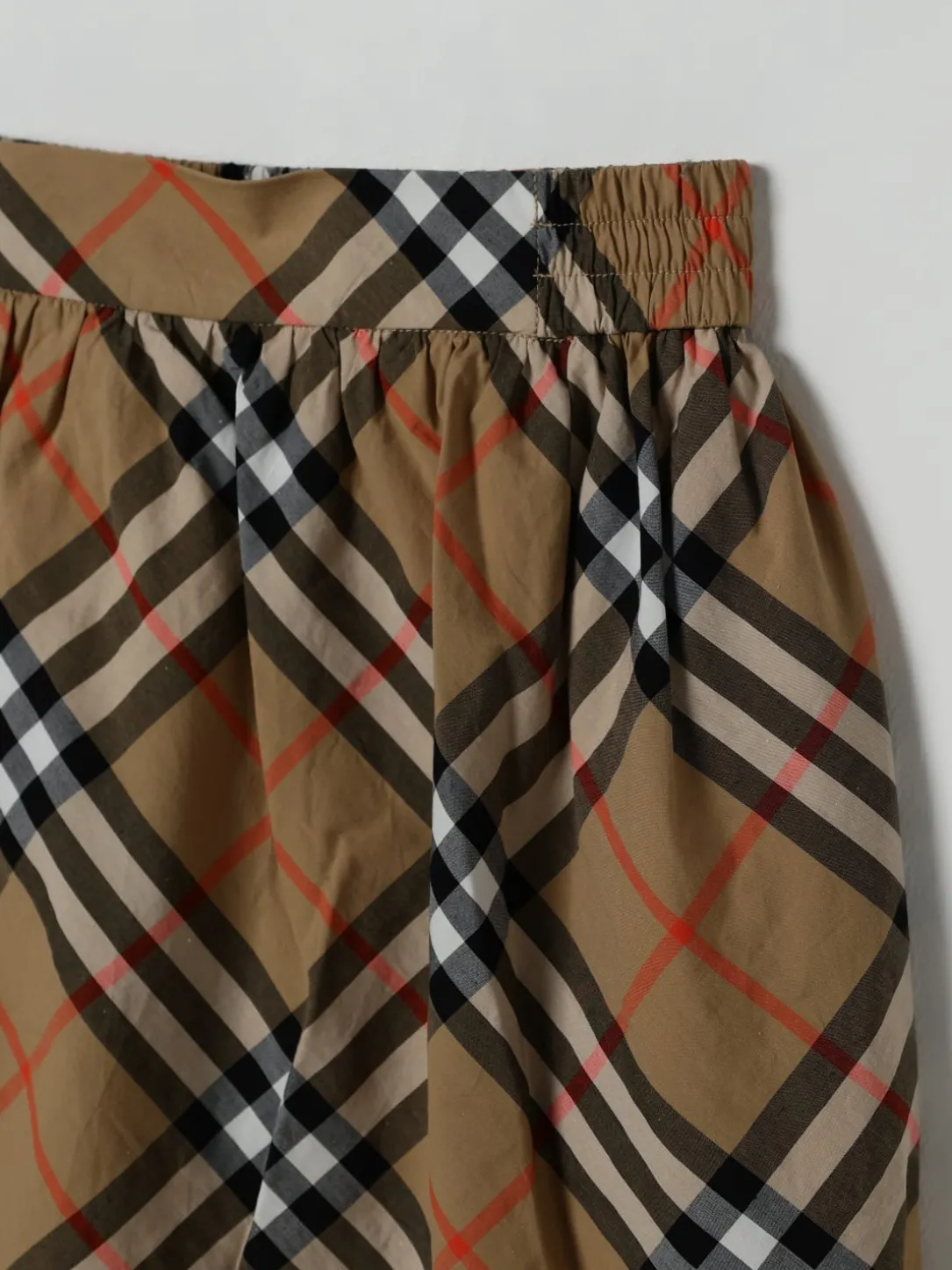 Gonna in cotone check Burberry