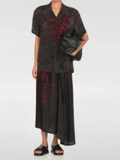 Gonna in cupro asimmetrica Y's