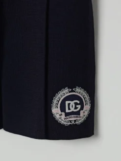 Gonna in lana vergine con logo Dolce & Gabbana