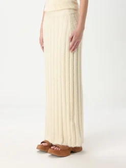 Gonna in maglia a coste Khaite di seta e cashmere