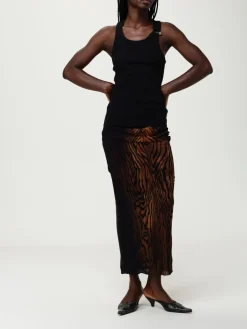 Gonna Jean Paul Gaultier in jersey con stampa animalier