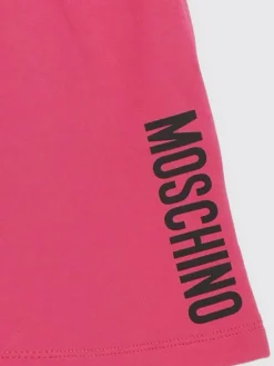 Gonna jogging in cotone con logo Mochino