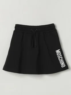 Gonna jogging in cotone con logo Mochino