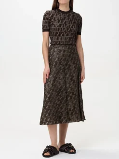 Gonna lunga FF Fendi in seta