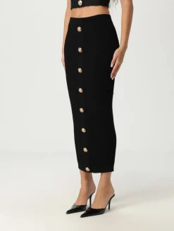 Gonna midi Balmain in maglia