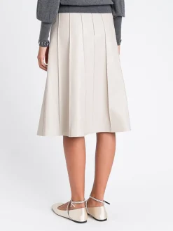 Gonna midi Twinset Actitude in pelle sintetica con strass