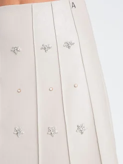 Gonna midi Twinset Actitude in pelle sintetica con strass