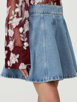 Gonna mini Rotate in denim di cotone