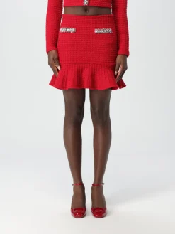 Gonna mini Self-Portrait in tweed di misto cotone