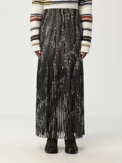 Gonna Missoni plissettata in misto viscosa lurex