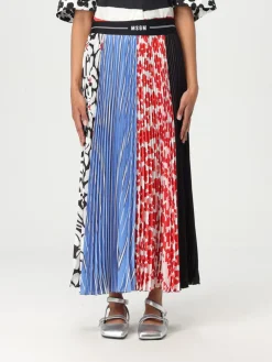 Gonna MSGM in crêpe stampato
