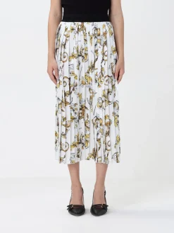 Gonna plissettata a fantasia barocca Versace Jeans Couture