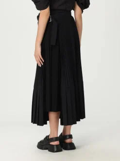 Gonna plissettata Junya Watanabe in misto lana plissettata