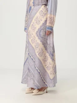 Gonna Zimmermann in lino con stampa floreale