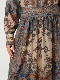 Gonna Zimmermann in seta con stampa floreale