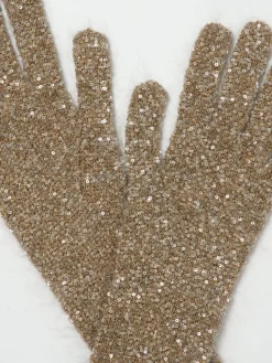 Guanti in lana con paillettes Brunello Cucinelli