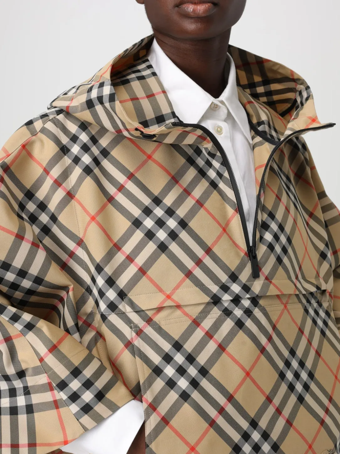 Impermeabile Burberry in nylon con stampa Vintage Check