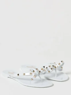 Infradito Rockstud Valentino Garavani in gomma con fiocco