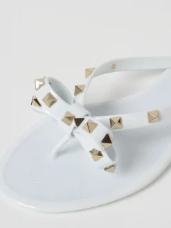 Infradito Rockstud Valentino Garavani in gomma con fiocco