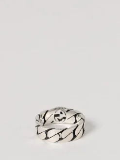 Interlocking g band ring in sterling silver - width 6mm