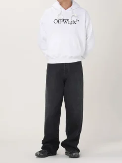 Jeans a gamba larga Off-White in denim