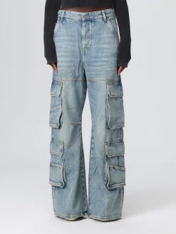 Jeans cargo Diesel in denim di misto cotone