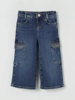 Jeans cargo Liu Jo in denim con strass