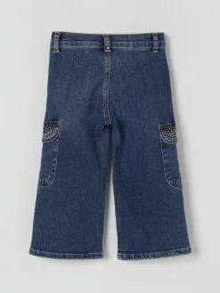 Jeans cargo Liu Jo in denim con strass