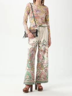 Jeans Etro in denim con stampa Paisley