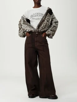 Jeans Ganni in denim di cotone