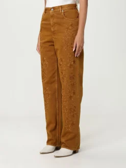 Jeans Golden Goose in denim di cotone con ricami