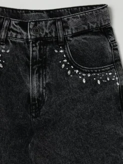 Jeans Little Marc Jacobs in cotone stretch con strass