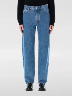 Jeans Marine Serre in cotone con monogram