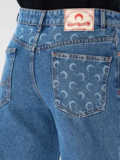 Jeans Marine Serre in cotone con monogram