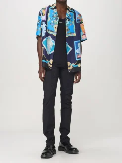 Jeans Versace in denim stampato