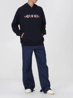 Jeans wide leg Gucci in denim