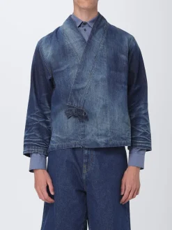 Kimono Kenzo in denim di cotone washed