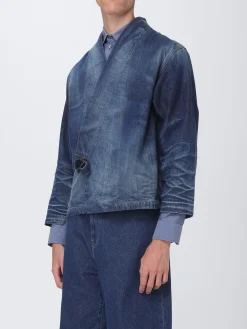 Kimono Kenzo in denim di cotone washed
