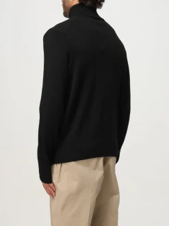 Maglia a dolcevita in lana con logo ricamato Ami Paris