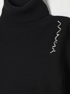 Maglia a dolcevita in misto lana con logo Marni