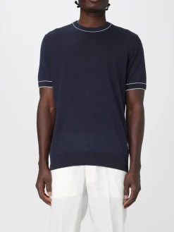 Maglia a girocollo basic Boss in lino